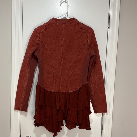 Free People Red Ruffled Jacket - Picture 2 of 5